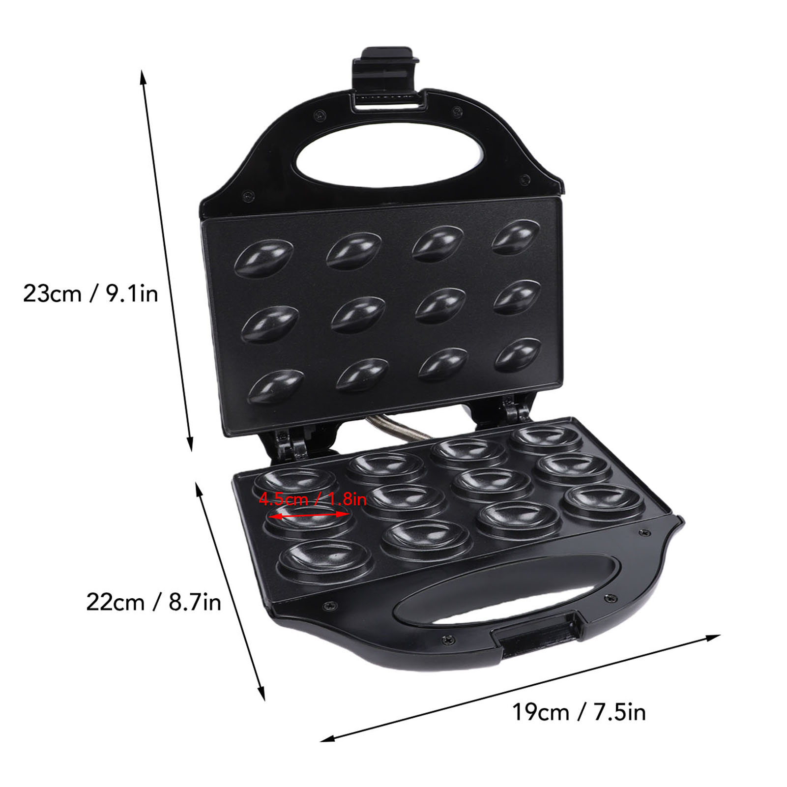 Walnut  Maker 750W 12 Capacity - Mini Waffle Maker Machine ulasan dan harga
