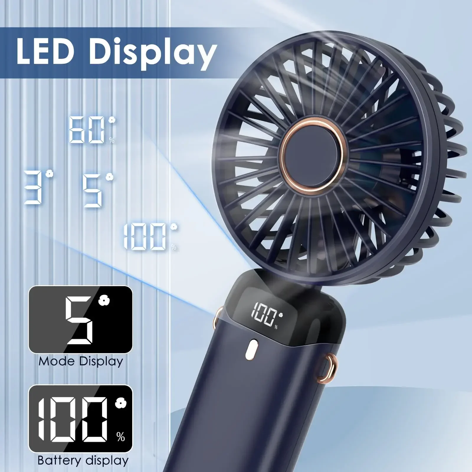 5000mAh Handheld Mini Fan Wire - Portable Blender Usb Rechargeable ulasan dan harga