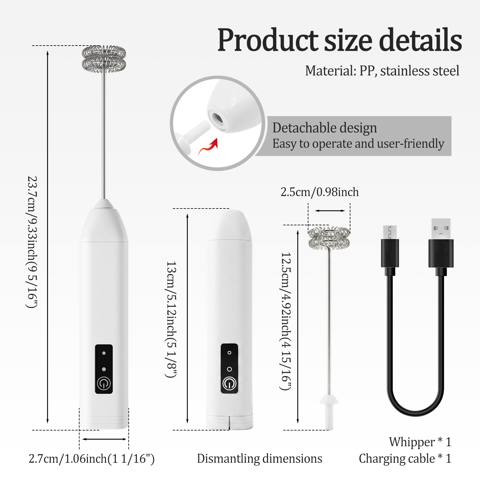 Wireless Milk Frother Portable - Electric Milk Frother Handheld ulasan dan harga